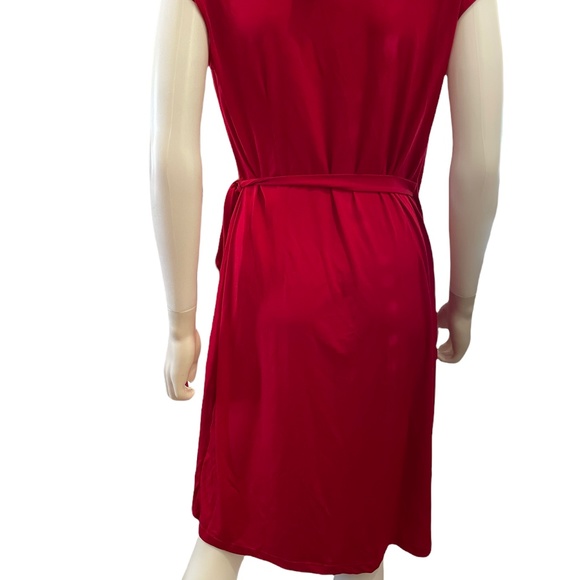 Apt. 9 NWT  Red Wrap Dress size Large ~ Fun & Sexy Easy  Wear !~jersey knit - Picture 4 of 5